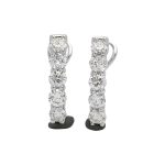 18K white gold diamond earrings, lifestyle view