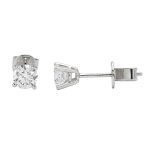 18K white gold diamond earrings, lifestyle view