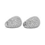 18K white gold diamond earrings, front view 18K white gold diamond earrings, front view