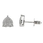18K white gold diamond earrings, lifestyle view