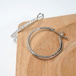 18K white gold diamond earrings, lifestyle view