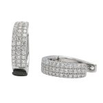 18K white gold diamond earrings, lifestyle view