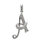18K white gold diamond pendant, front view 18K white gold diamond pendant, front view